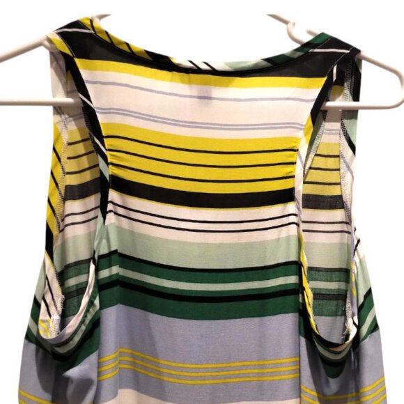 🥑NWT Banana Republic Striped Racerback Lightweight Formal Tank Top %100 Viscose - Picture 9 of 16